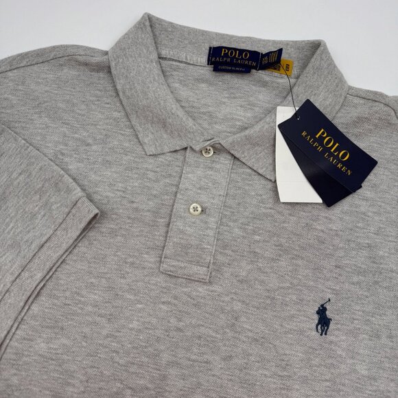 NWT Polo Ralph Lauren Shirt Men’s XXL Gray Custom Slim Fit Casual Polo Pony Logo - Picture 1 of 10